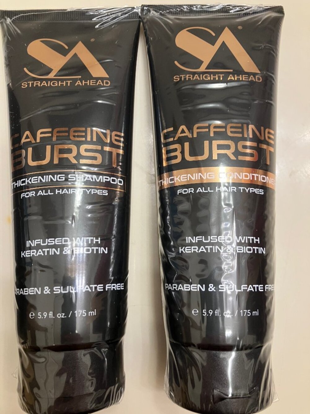 Straight Ahead Caffeine Burst Thickening Shampoo/Conditioner for all hair types